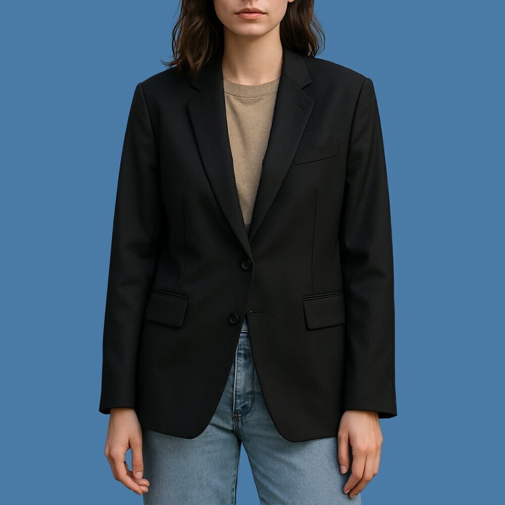 Zara Traveler Black Blazer (Size 44) – Easy Care & Bistretch Comfort